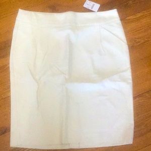 NWT J Crew cream pencil skirt size 10